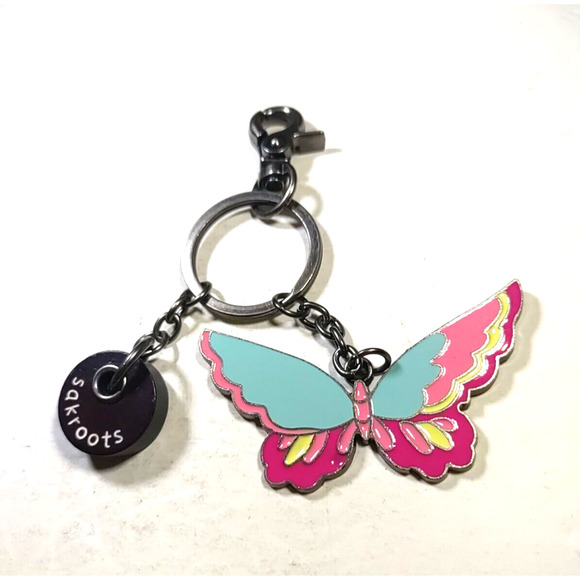 Sakroots Butterfly Keychain Purse Clip Metal Enamel - Picture 2 of 6
